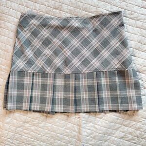 Tracy Evans Gray Plaid Academia  Micro Mini Y2K Vintage Limited Skirt